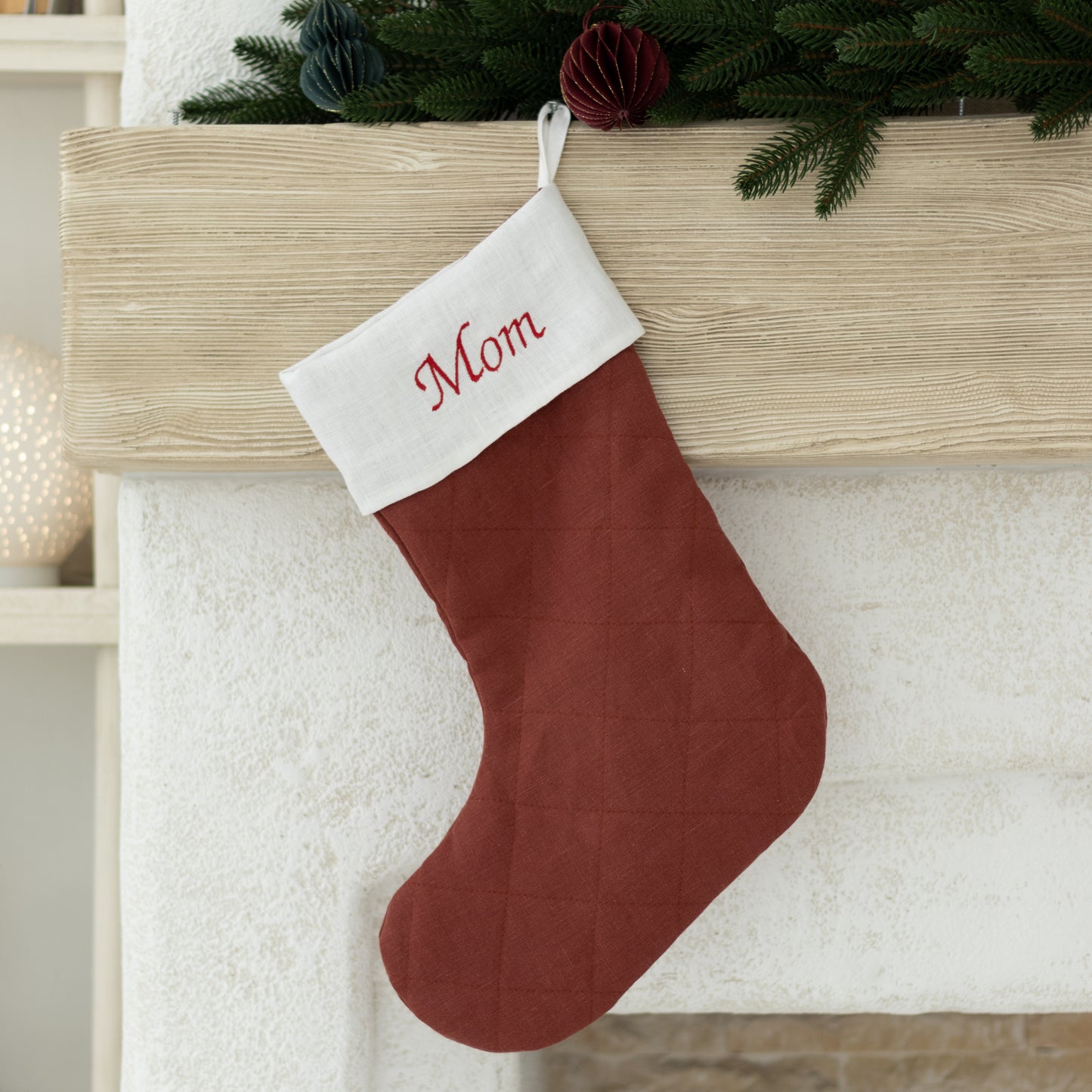 Red Quilted Christmas Stocking