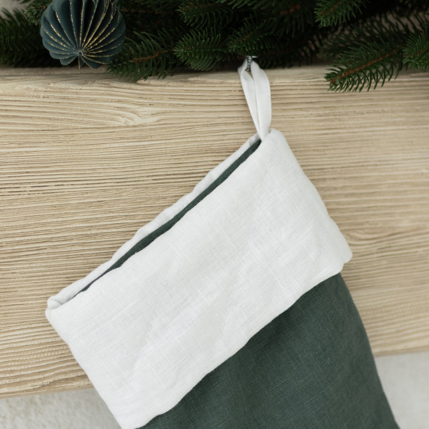 Quilted Green Christmas Stocking