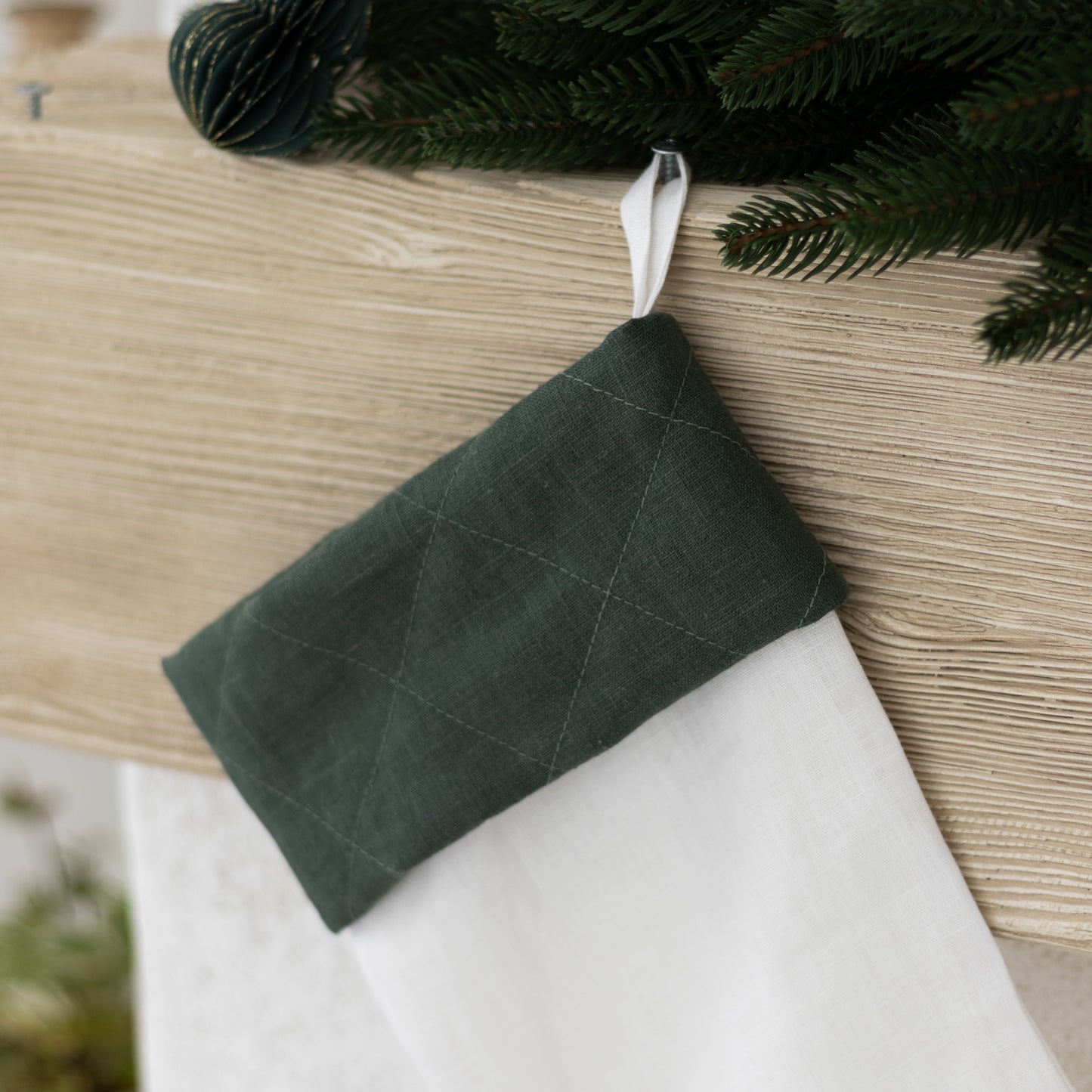 White Christmas Stoking