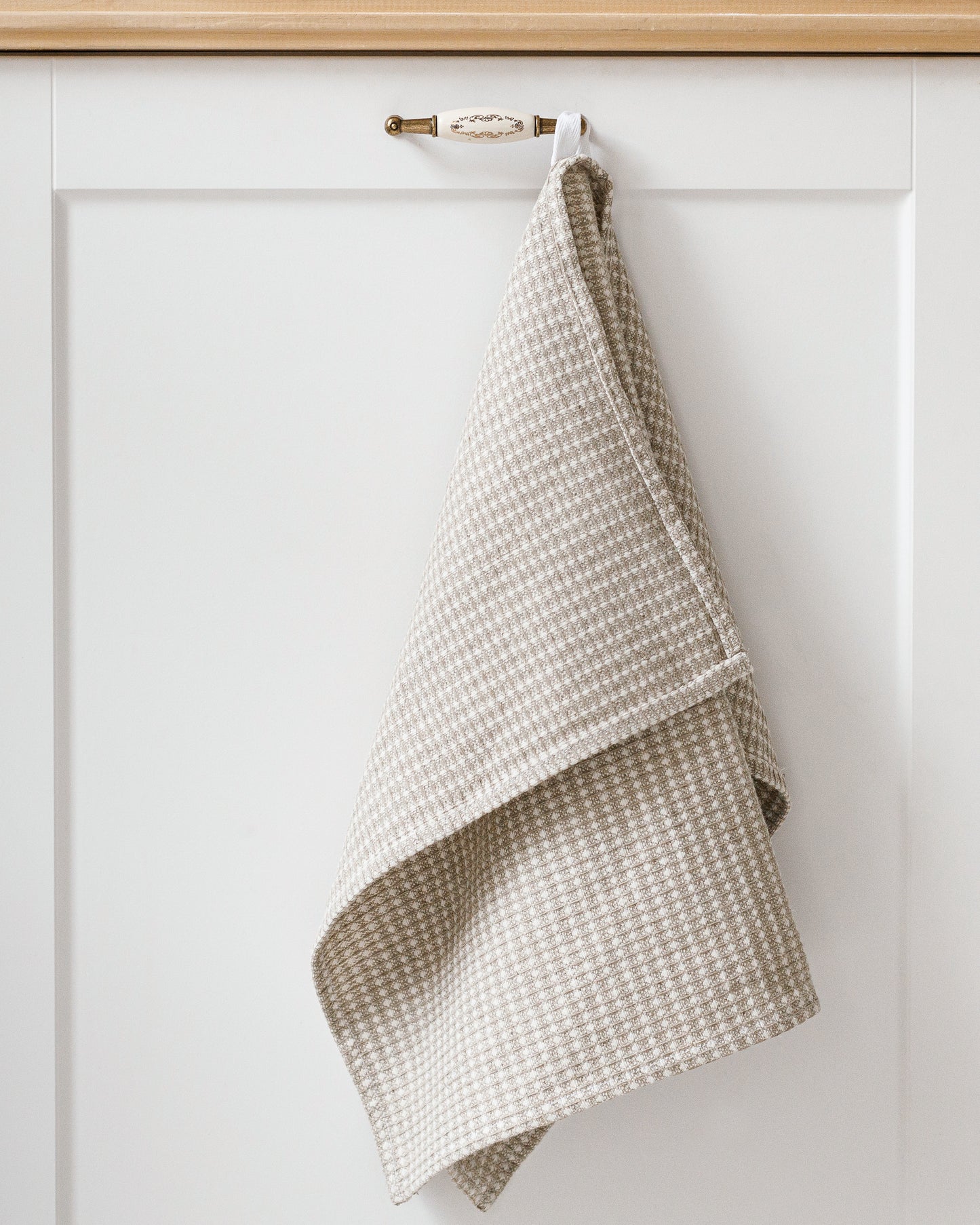 Linen waffle towel