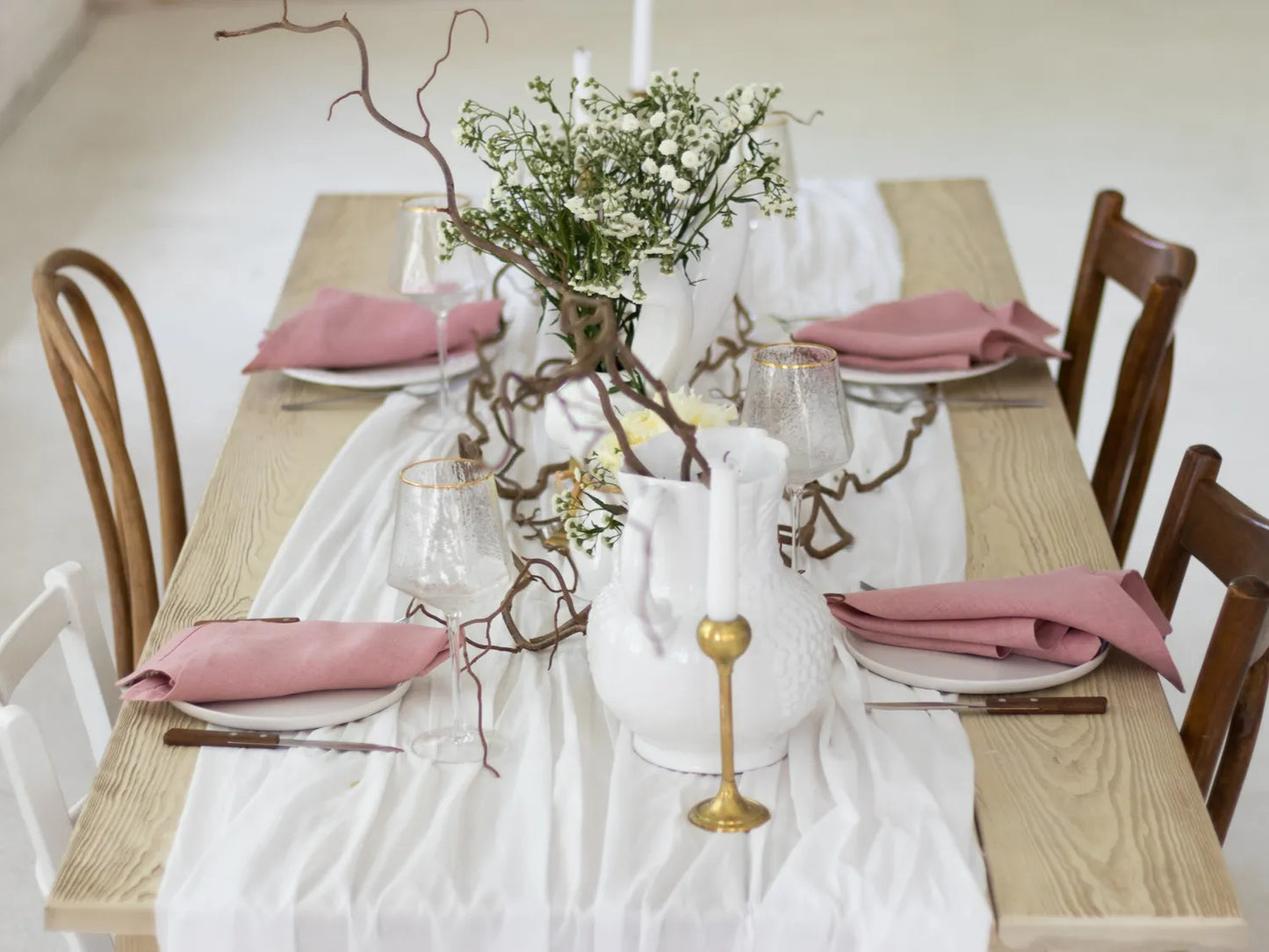 Pink Dinner Linen Napkin Set