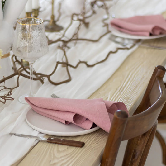 Pink Dinner Linen Napkin Set