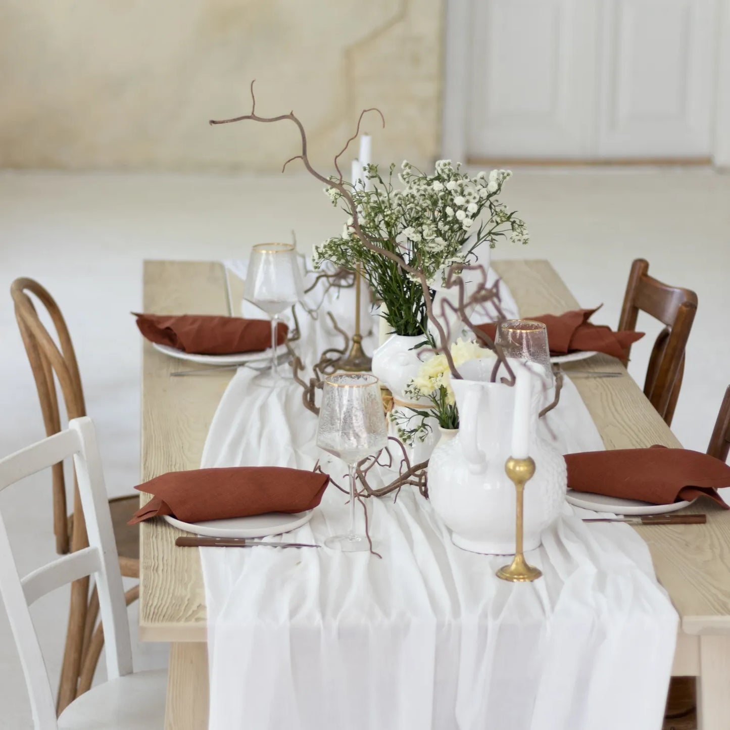 Cloth Linen Napkin in Terracotta color