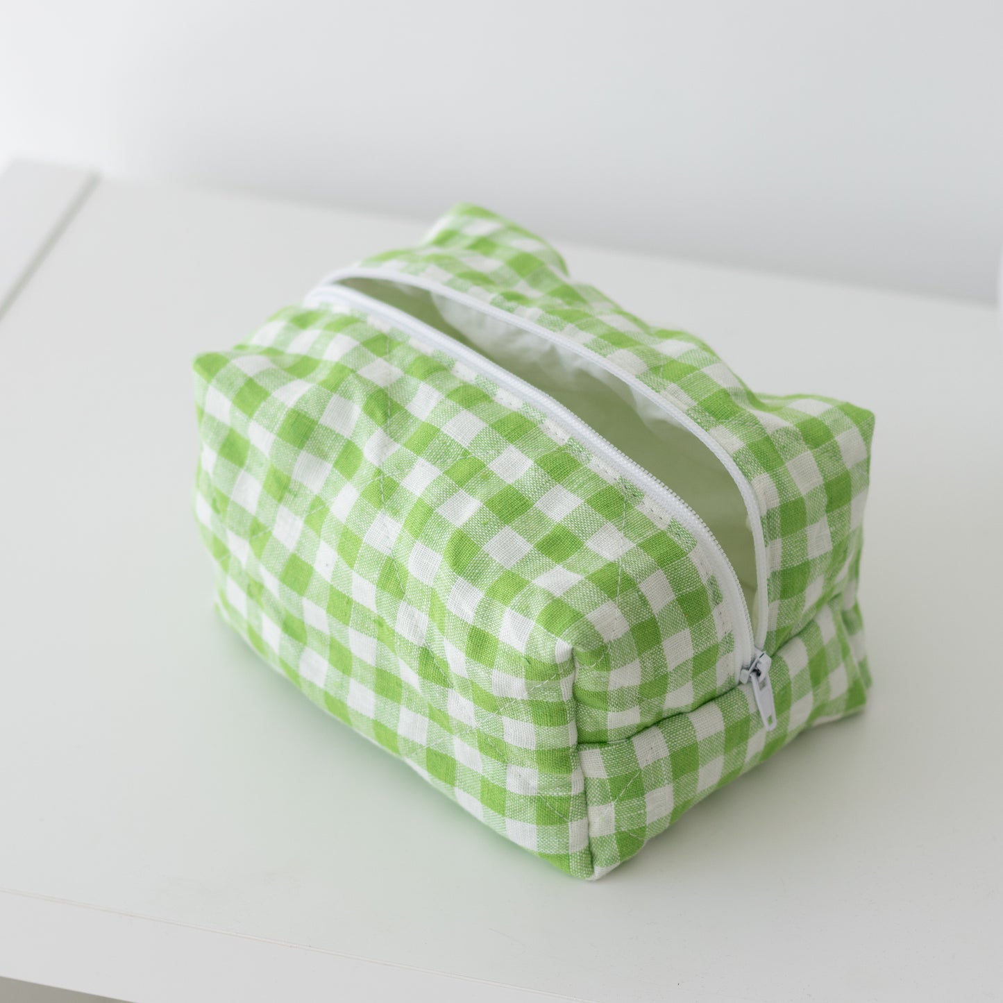 Quilted Toiletry Bag Linen