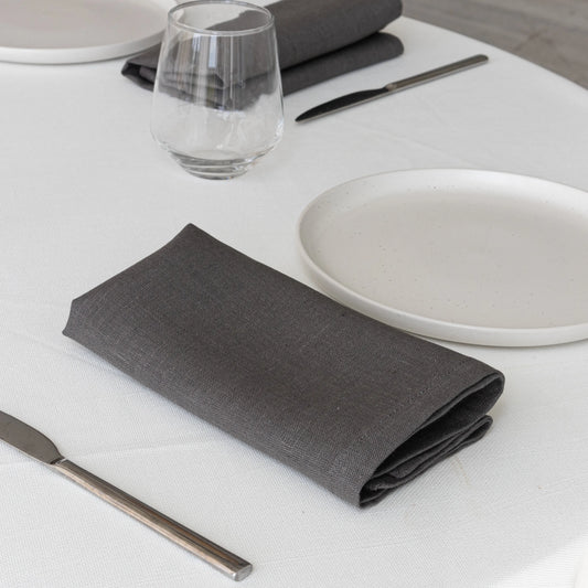 Gray Cloth Linen Napkin Set of Two