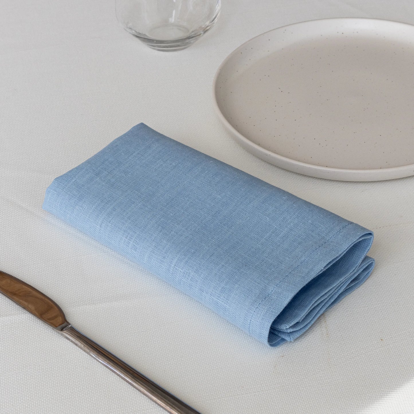 Cloth linen napkin in sky blue color