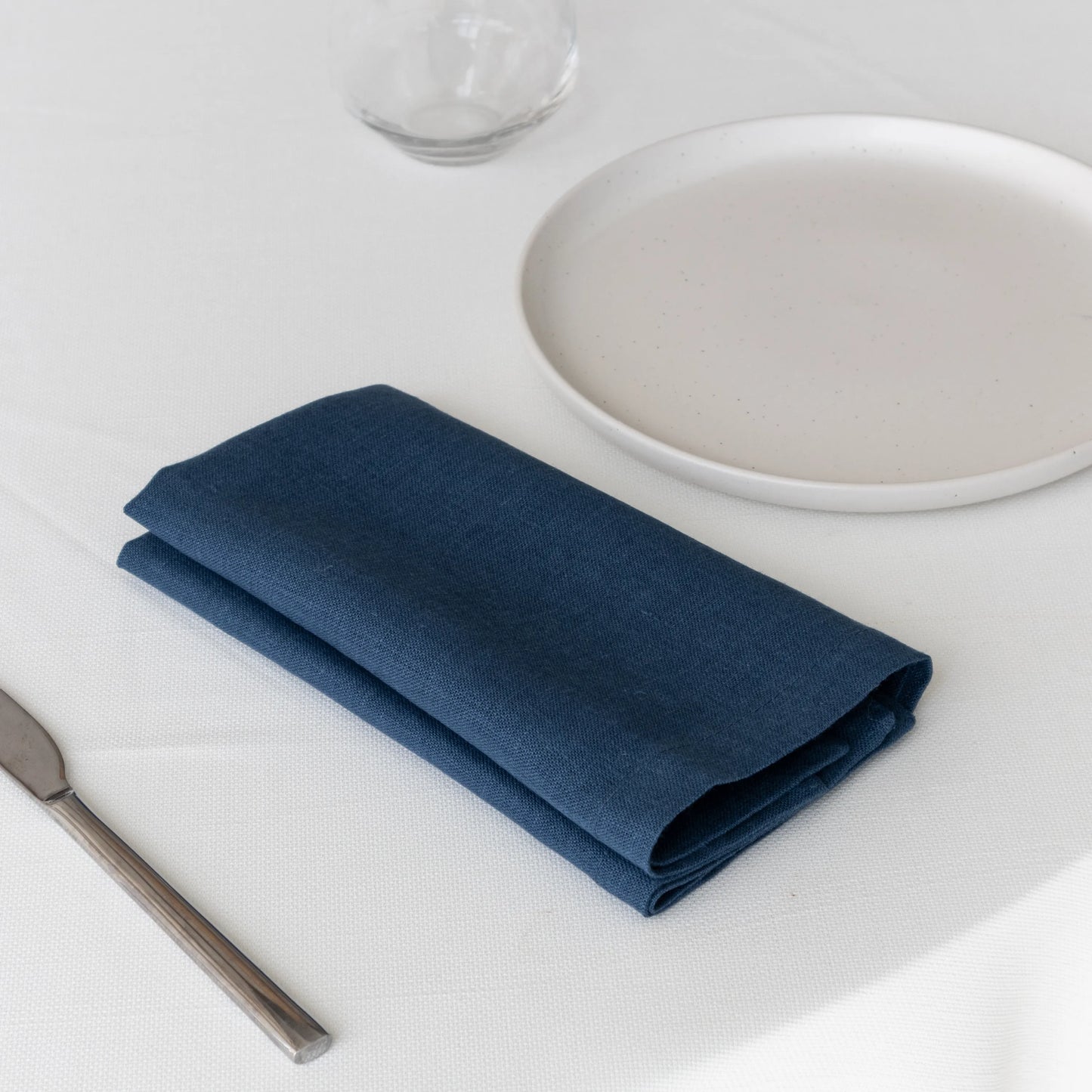 Dark Blue Linen Napkin Set