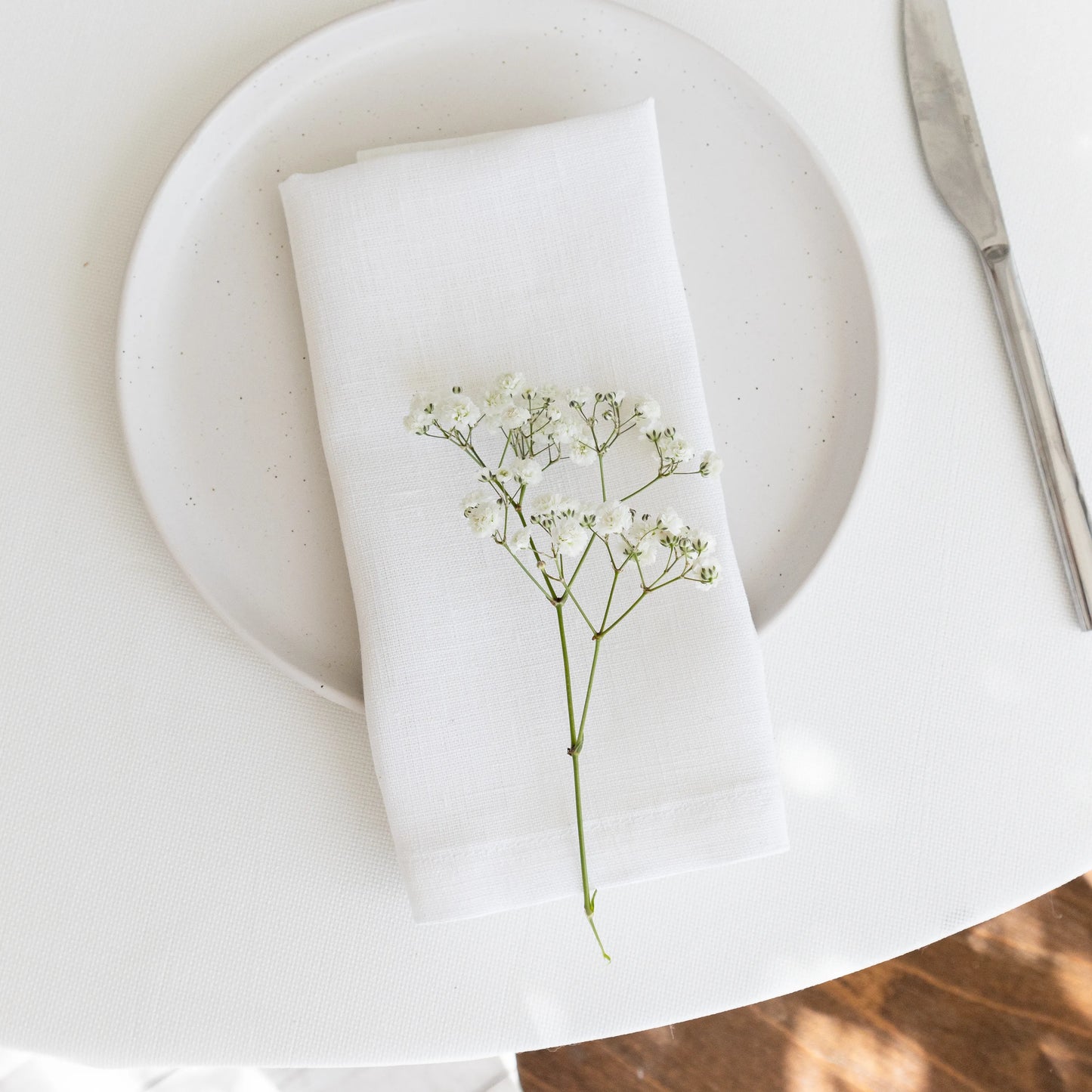 White Linen Cloth Napkin