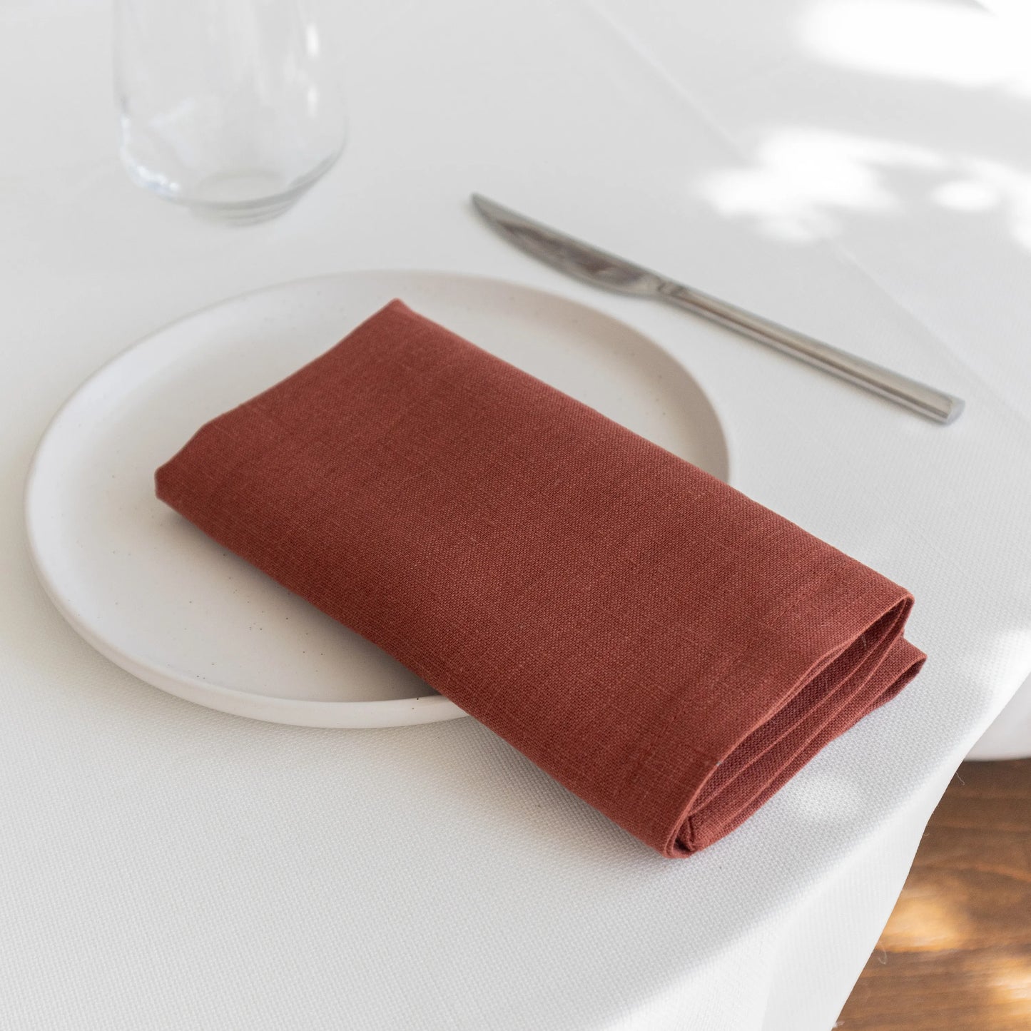 Cloth Linen Napkin in Terracotta color