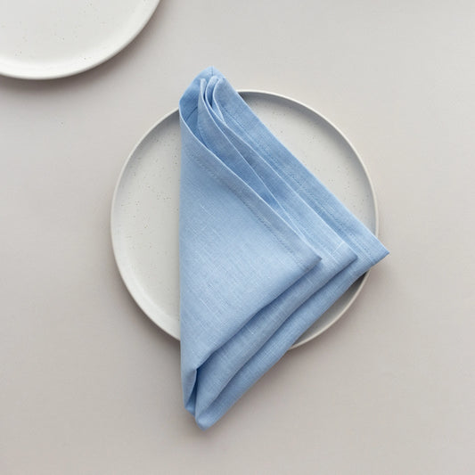 Cloth linen napkin in sky blue color