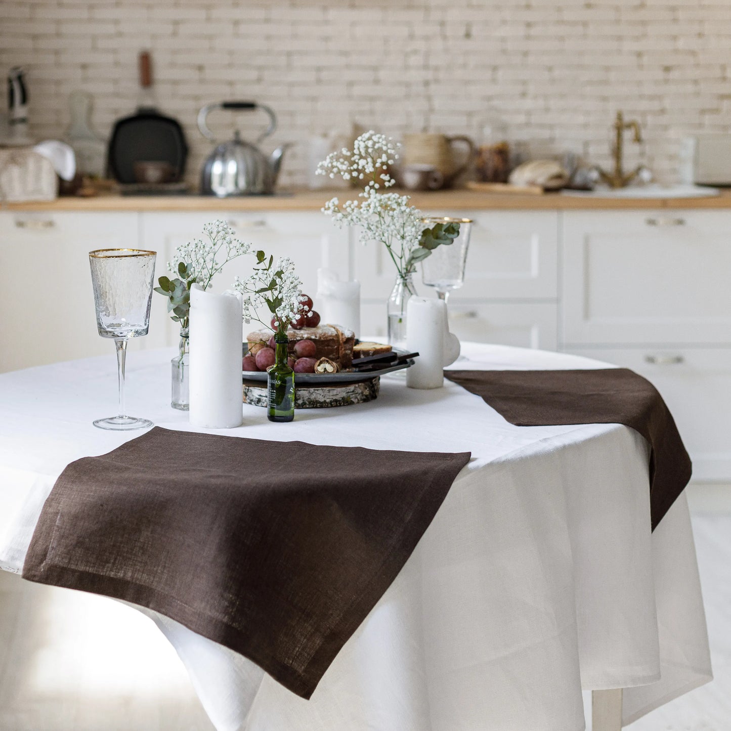 Chocolate Brown Cloth Linen Napkin Set