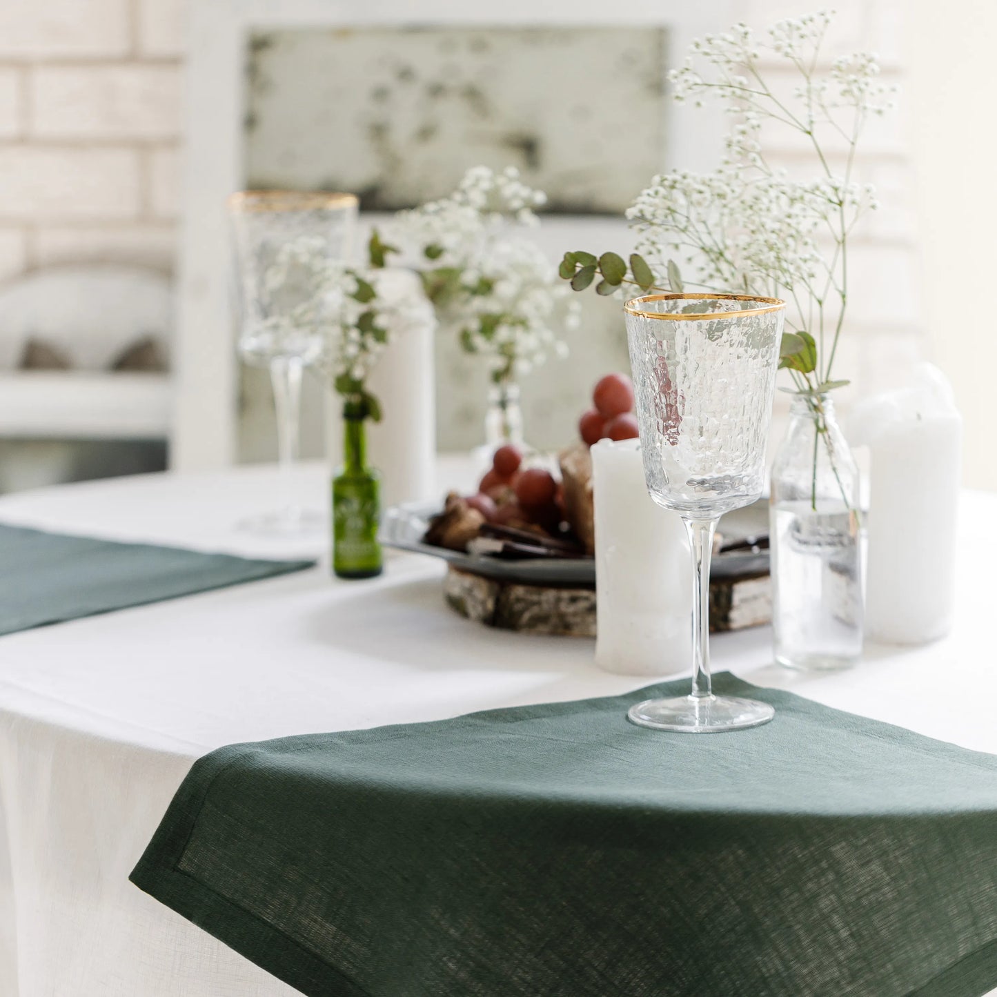 Sage Green Table Napkin Set 100% Linen