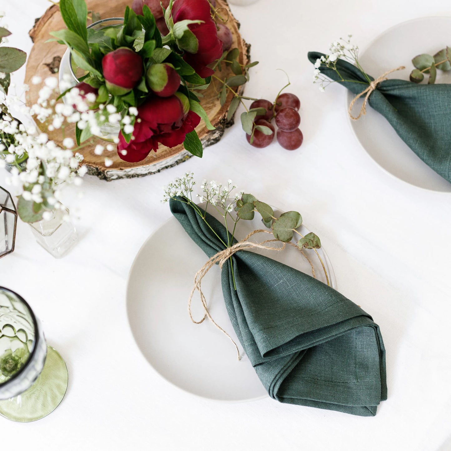 Sage Green Table Napkin Set 100% Linen