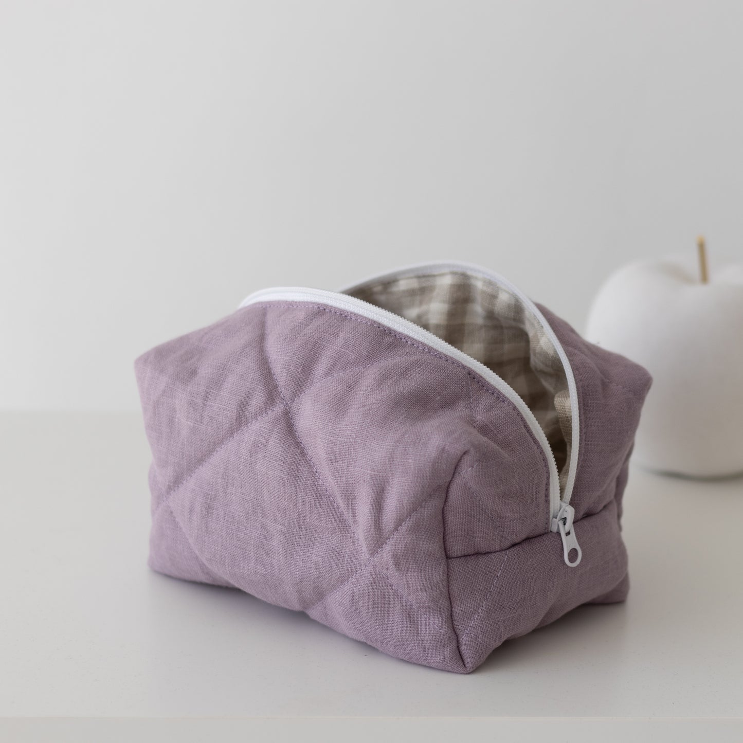 Natural Linen Cosmetics Bag