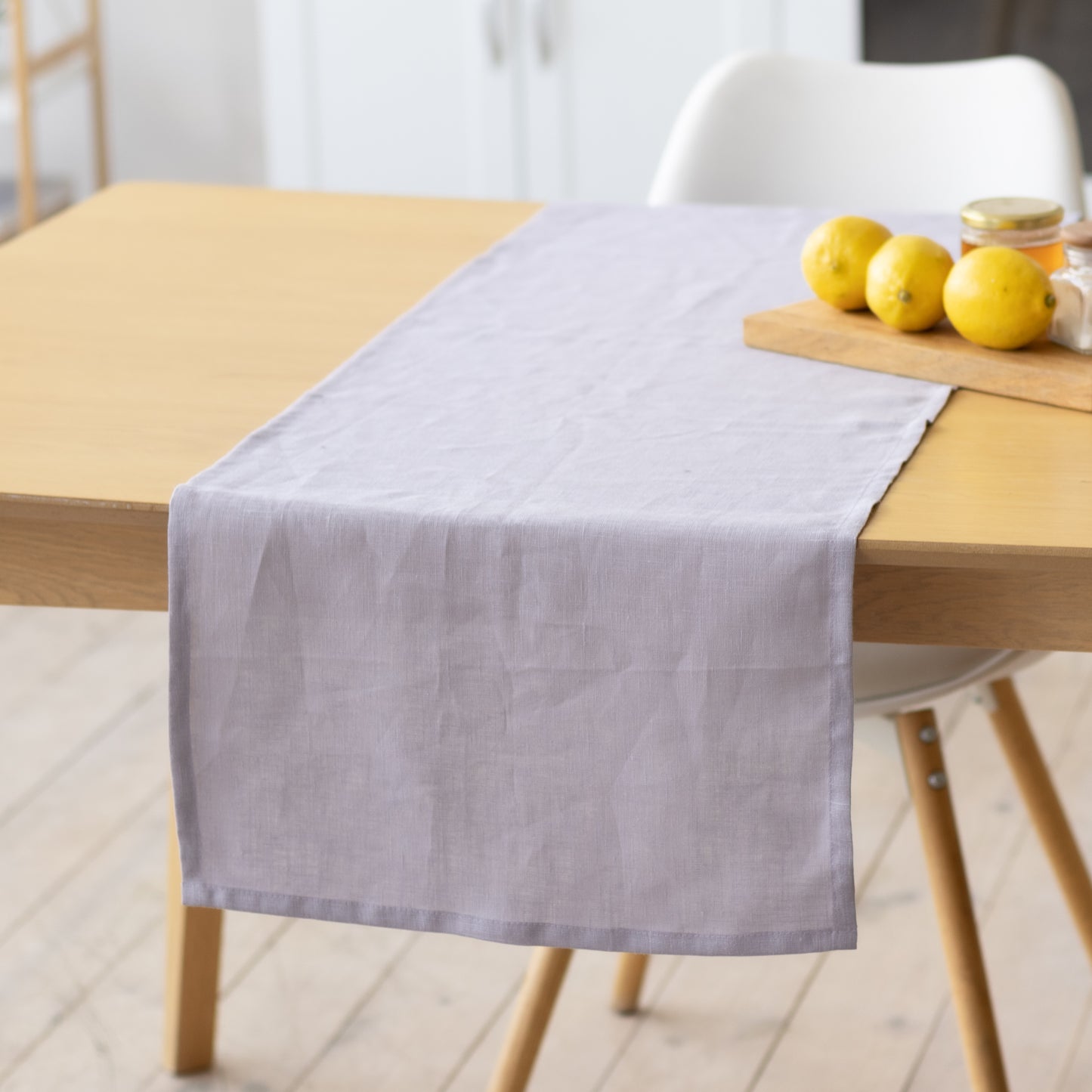 Pure Linen Table Runner in Lavender