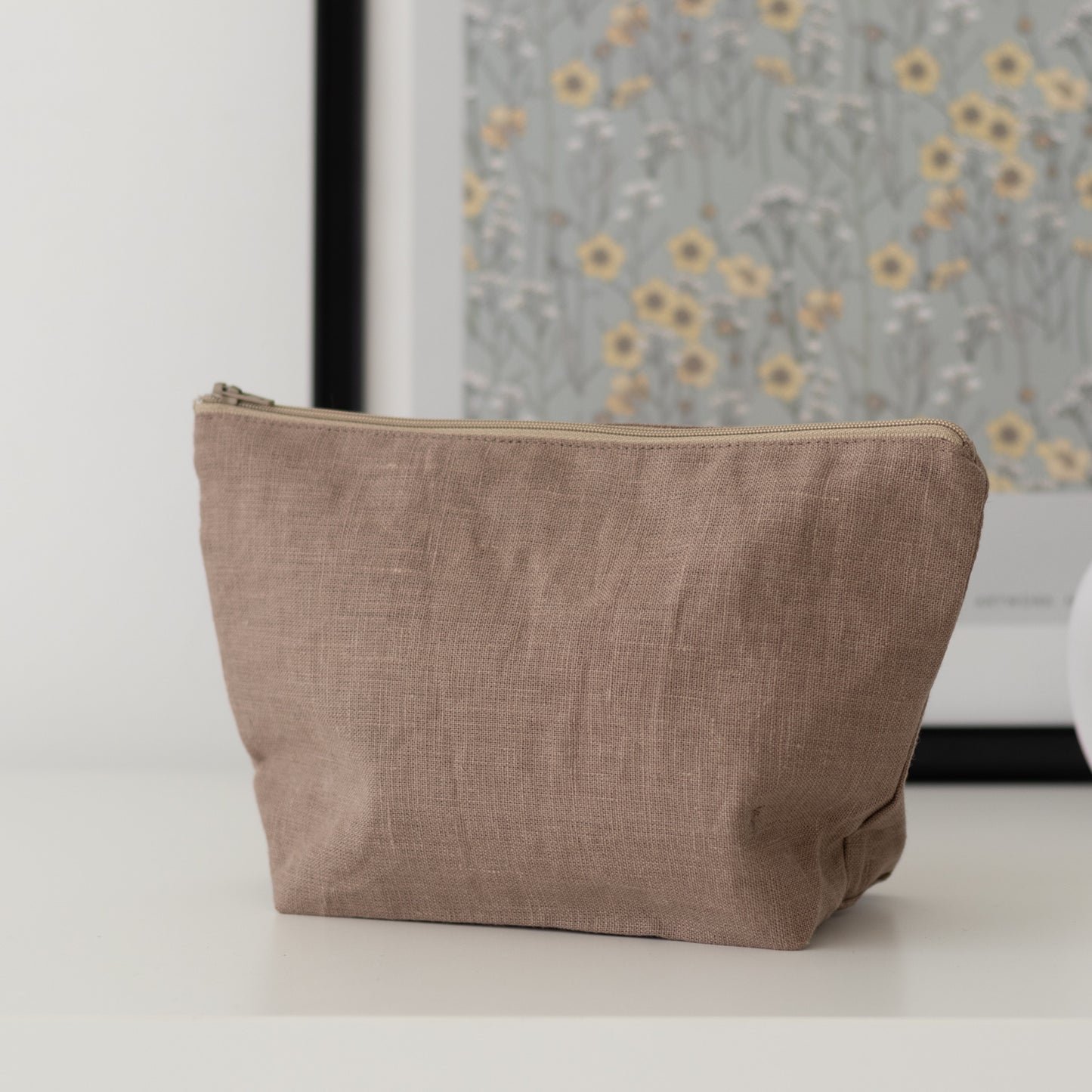 Classic Linen Cosmetics Bag