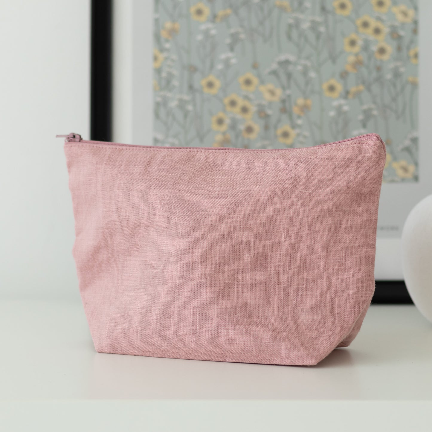 Elegant Linen Toiletry Bag