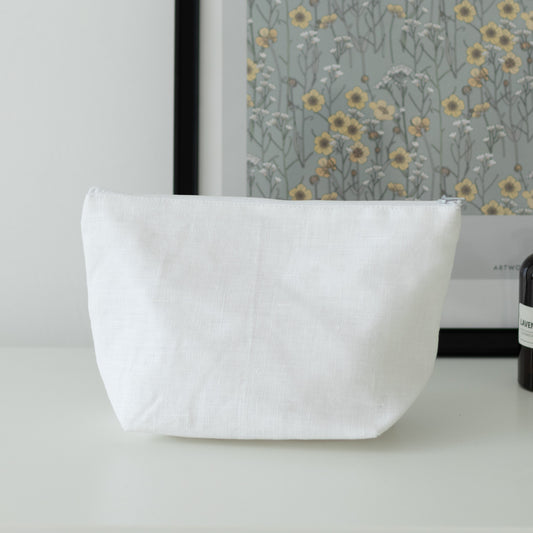 Sustainable Linen Makeup Pouch