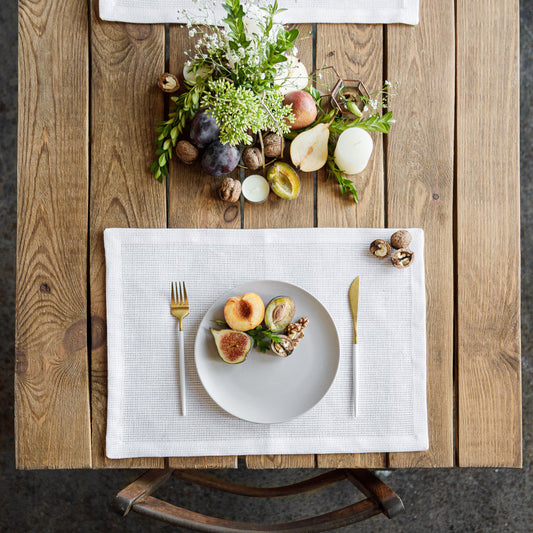 linen dressing table mats Amazon.com: Placemats Set of 4 for Dining Table Dcor, Woven Cloth Place Mats for Farmhouse Kitchen Tabletop, Handcrafted Machine Washable Cotton Table mats 13 x 19 Inch, Black and Beige : Home & Kitchen
