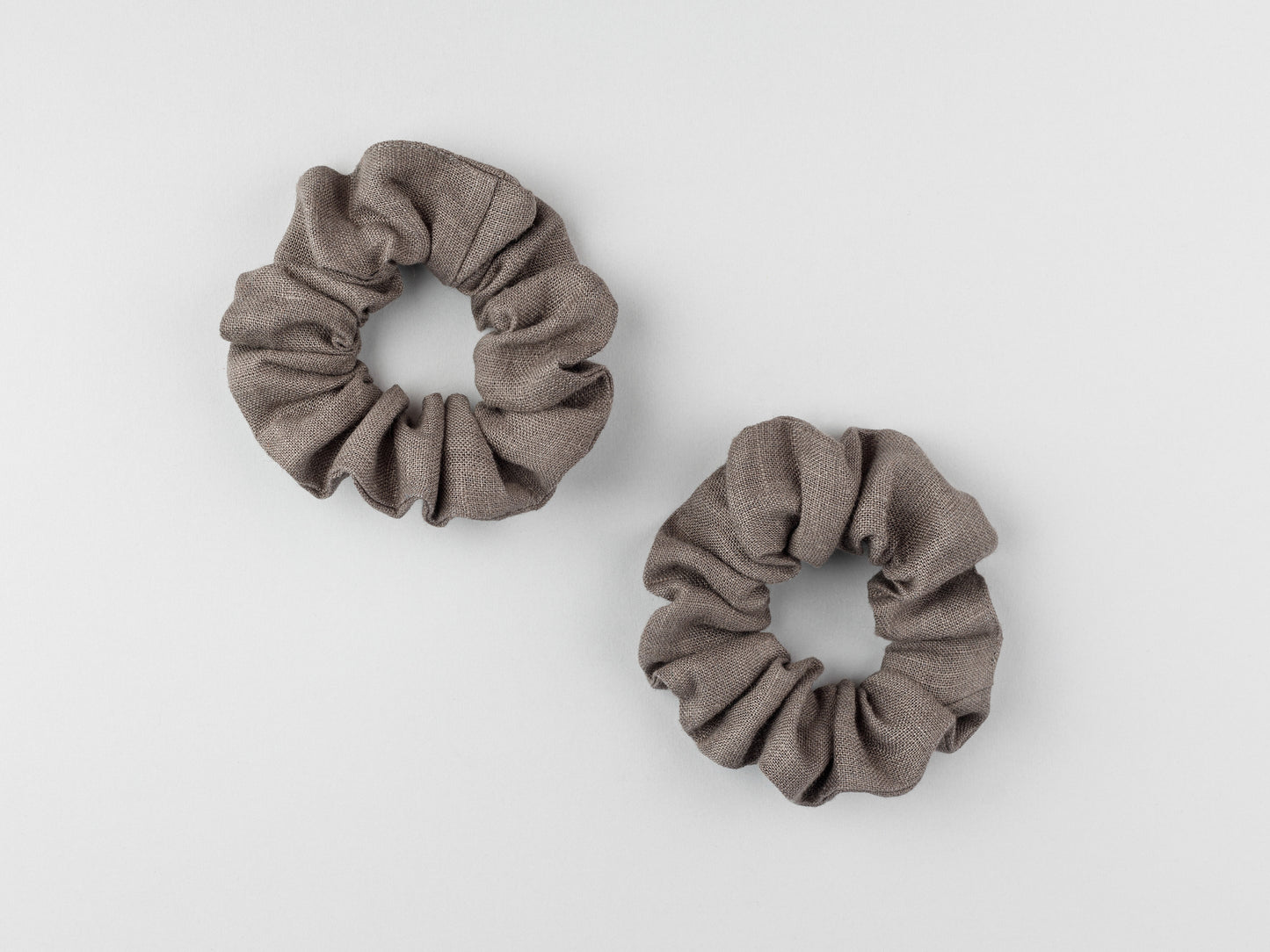 Gray hair linen scrunchies