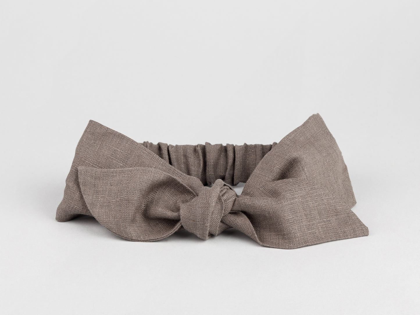 Linen headband in gray