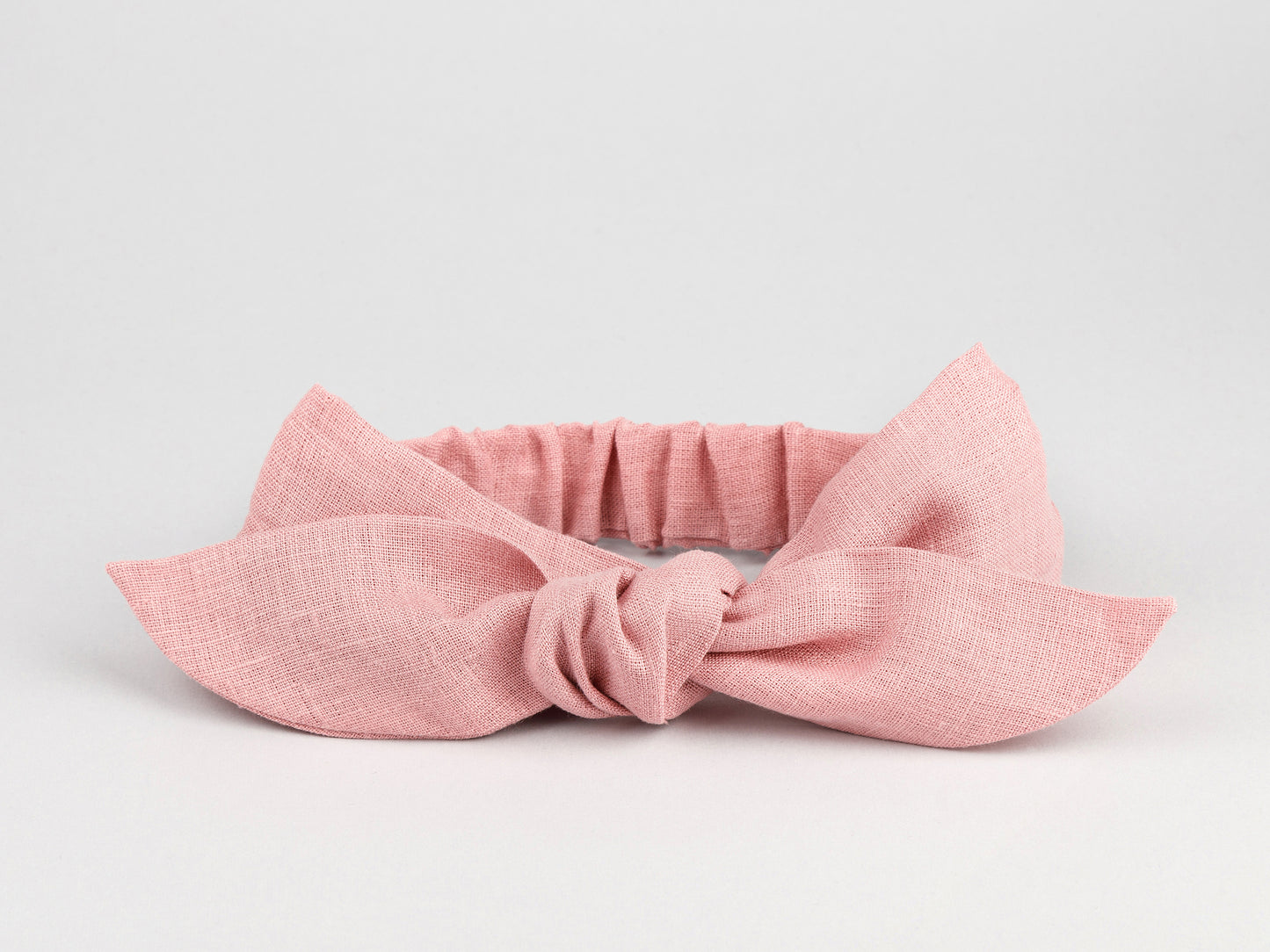 Linen headband in pink