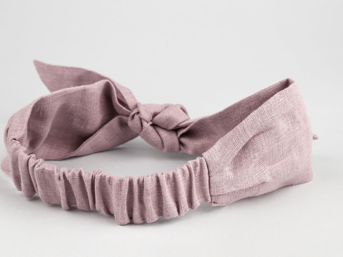 Linen headband in lavender