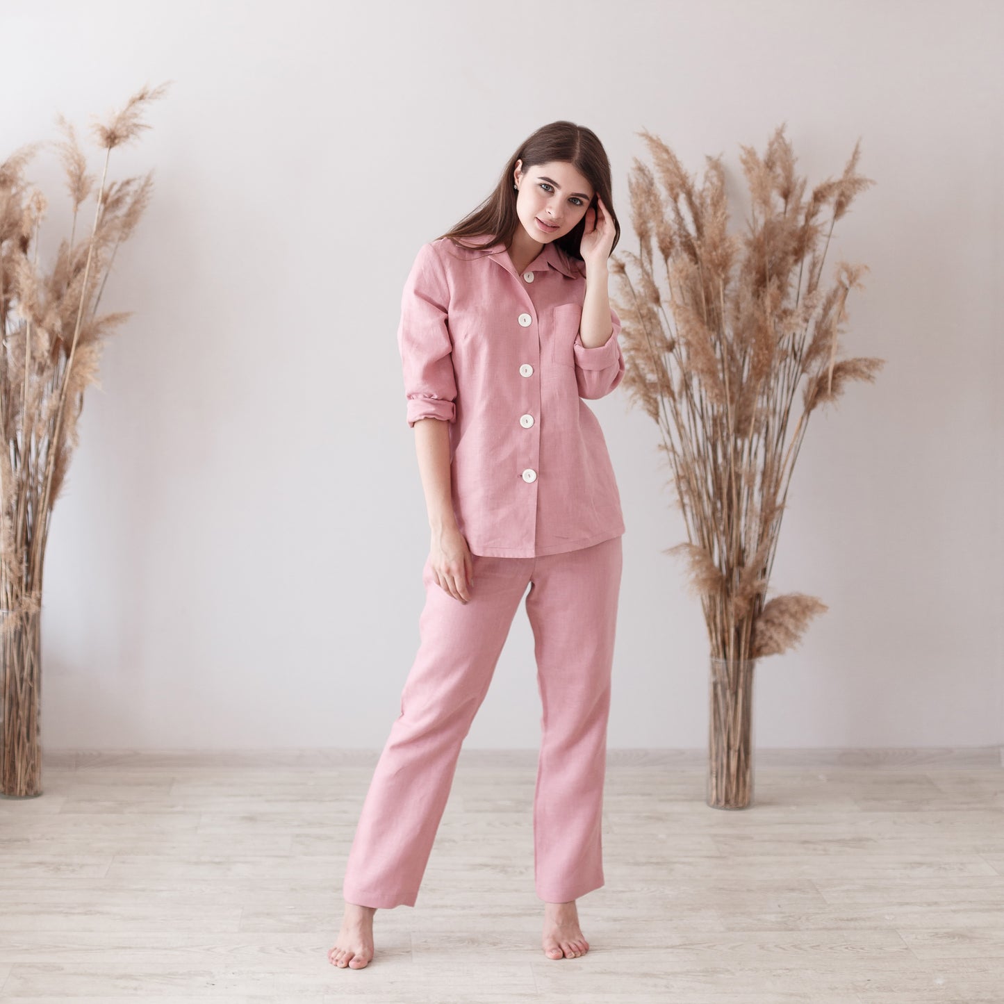 Pink homewear with pants