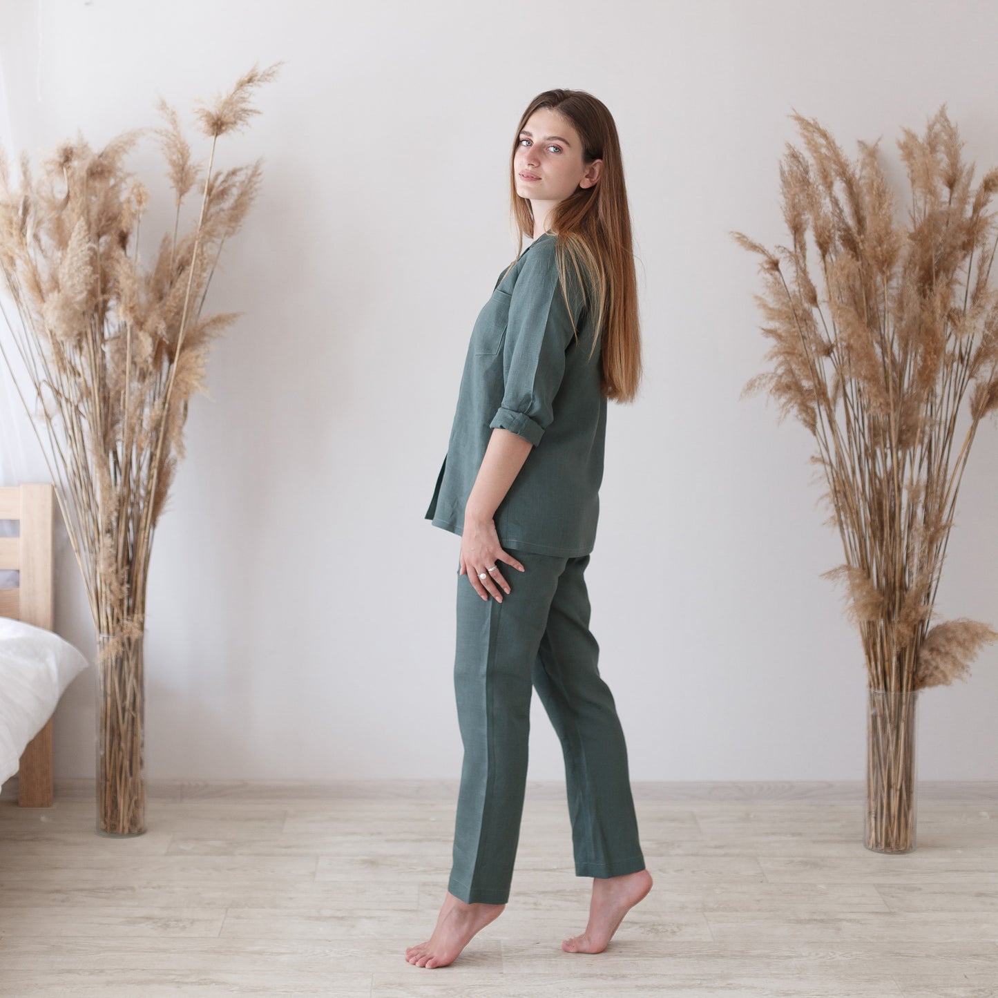 Green Olive homewear with pants