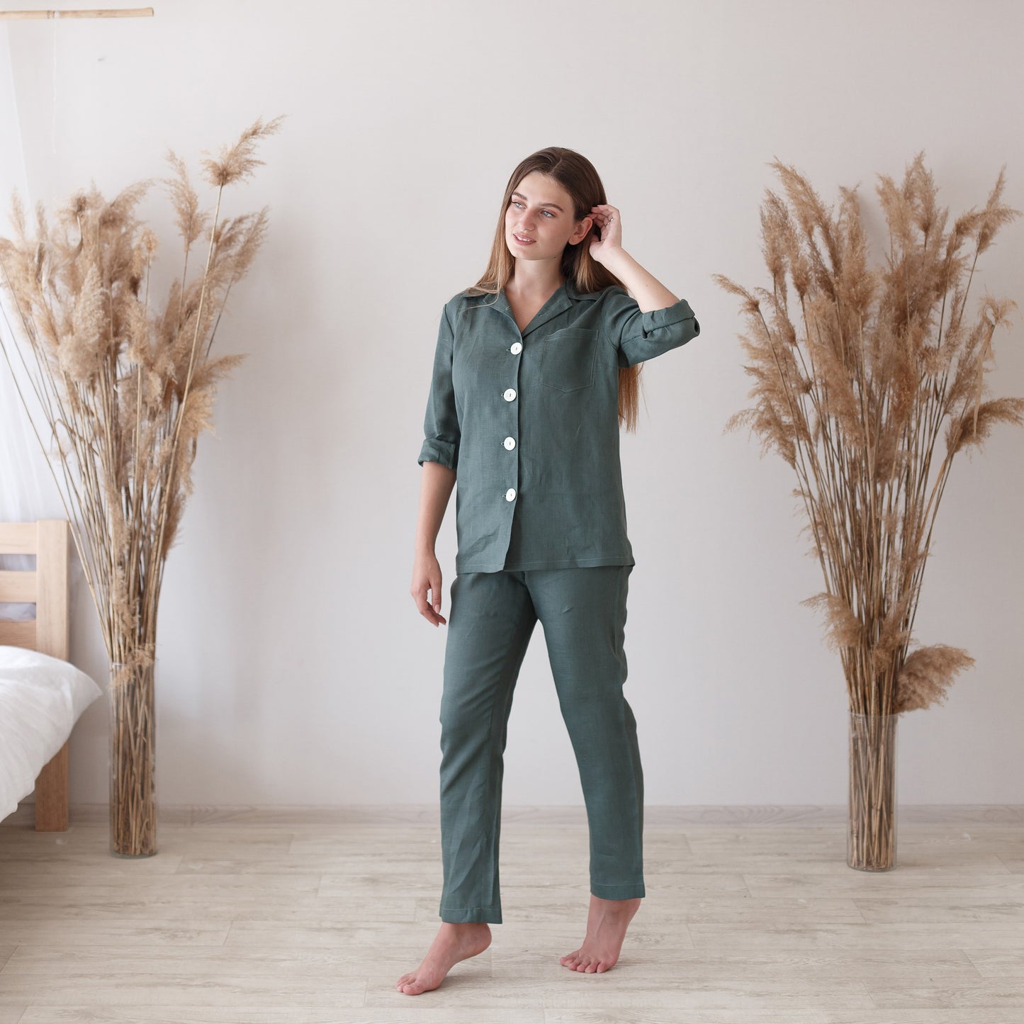 Green Olive homewear with pants